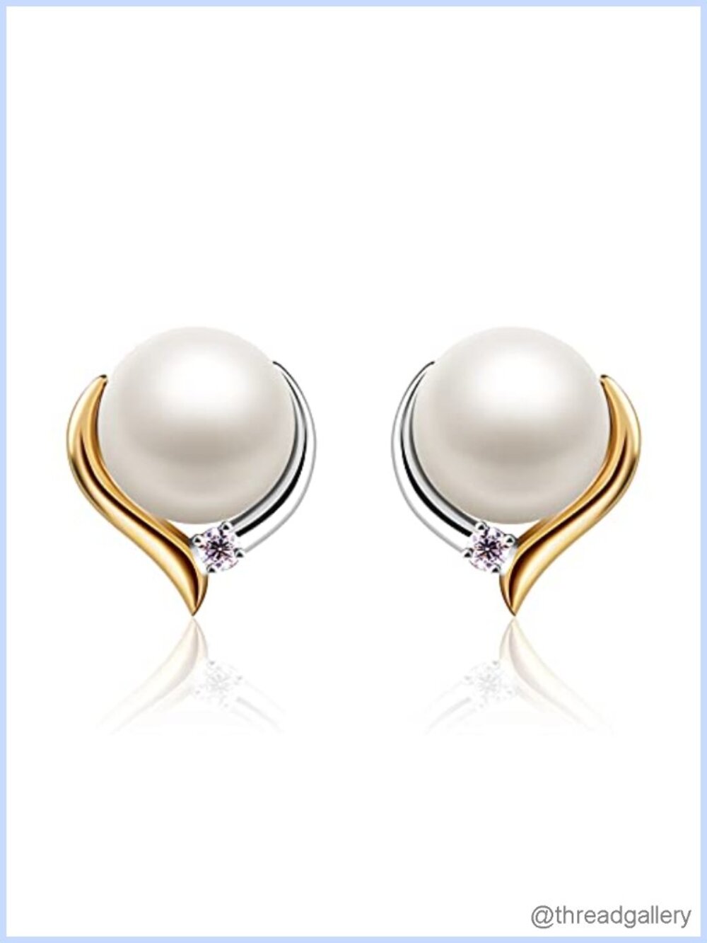 925 Sterling Silver Pearl Stud Earrings Hypoallergenic Jewelry Gift for Her